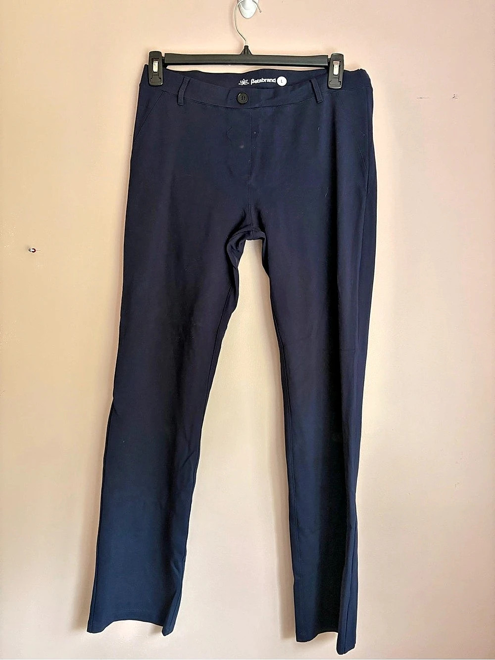 Betabrand Original Dress Yoga Pants Blue Large